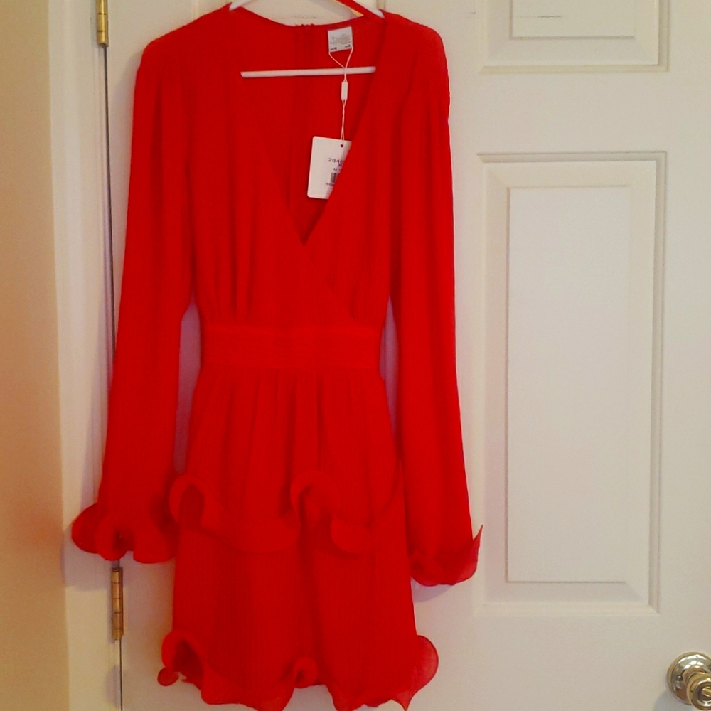 Red Ruffle Dress